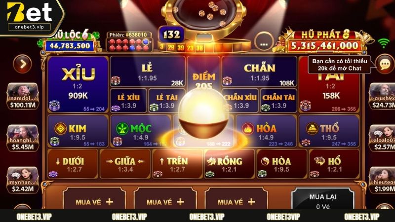 Thưởng thức những trò chơi hấp dẫn với các tính năng nổi bật của quay số Onebet