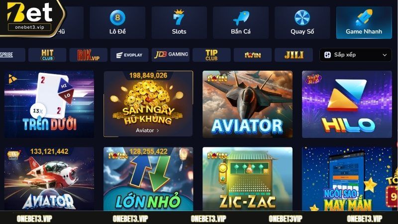 Ưu điểm thu hút của sảnh game nhanh Onebet